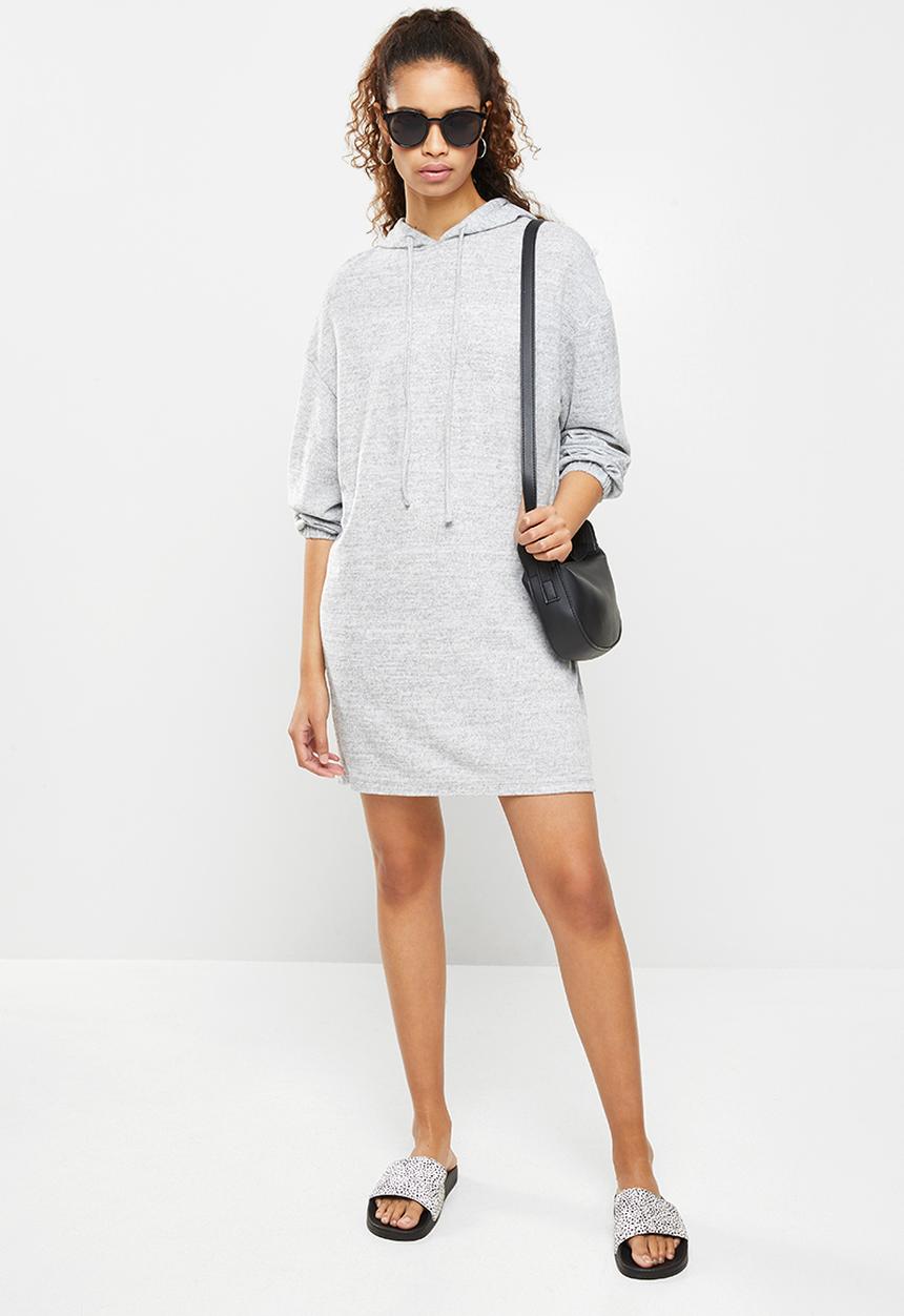 Blake - Cut and sew hoodie dress - grey