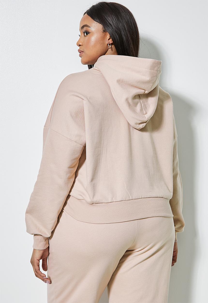 Superbalist - Crop hoodie - bark