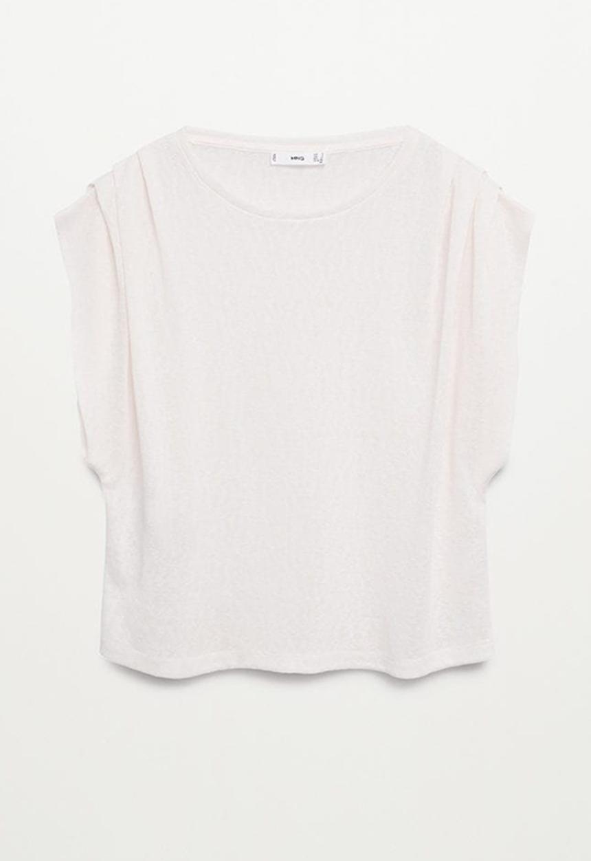 MANGO - T-shirt liga - off white 