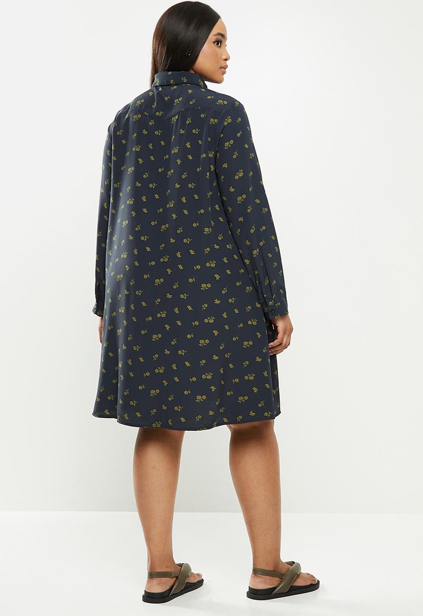 Glamorous - Curve bloom dress - navy
