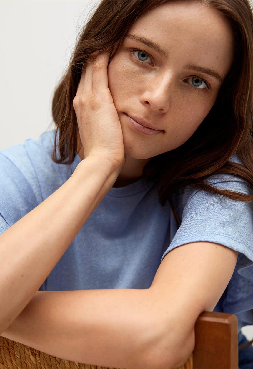 MANGO - Blouse liba - blue