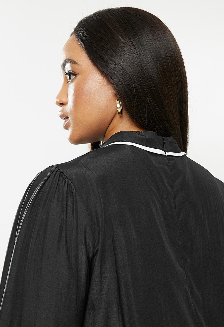 Glamorous - Plus blouse with tipping - black