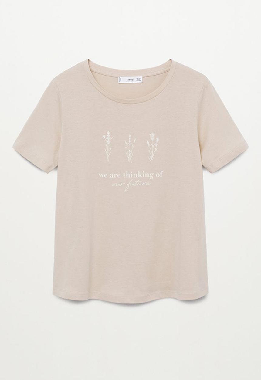 MANGO - T-shirt pstilubi - light pastel grey