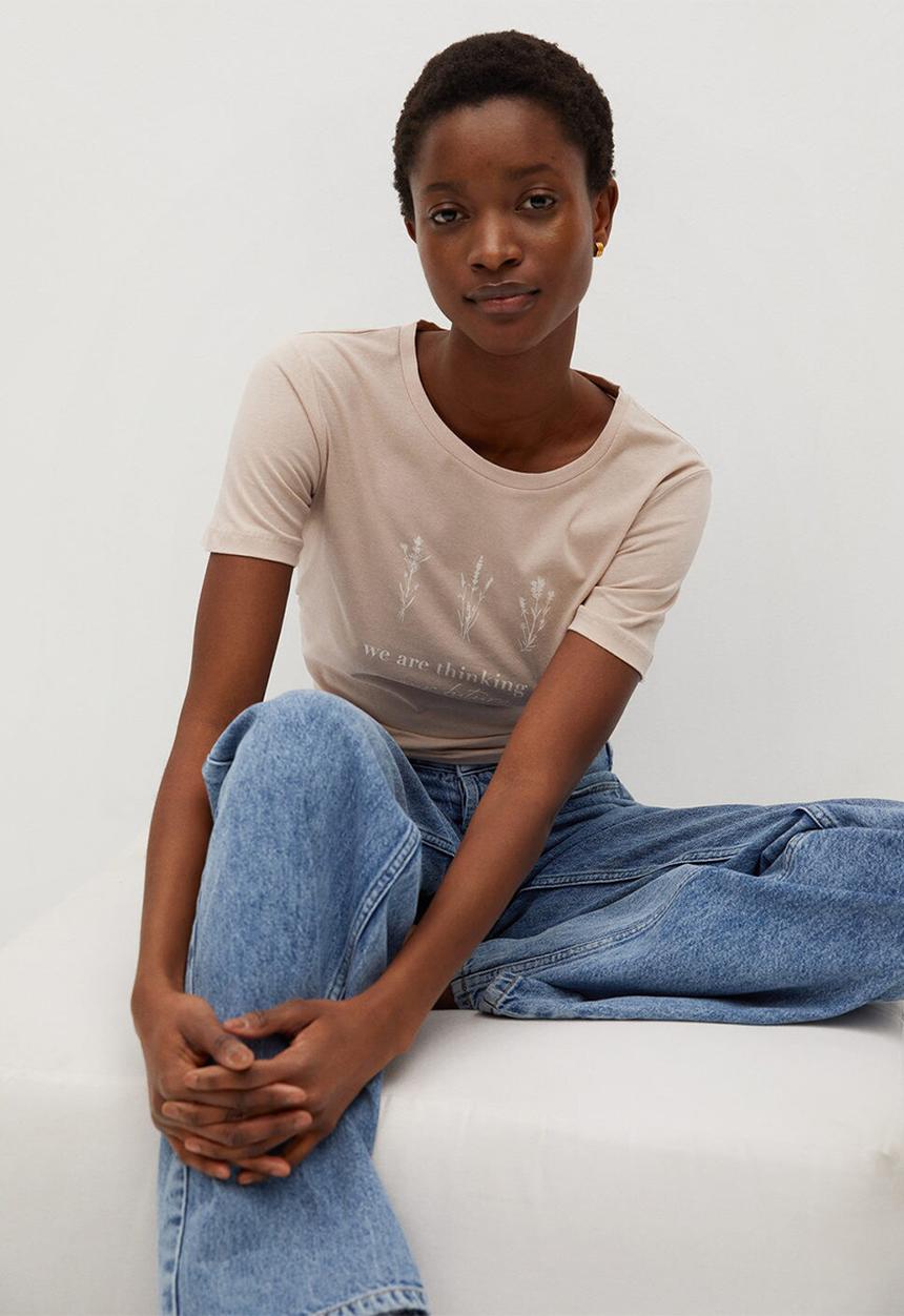 MANGO - T-shirt pstilubi - light pastel grey