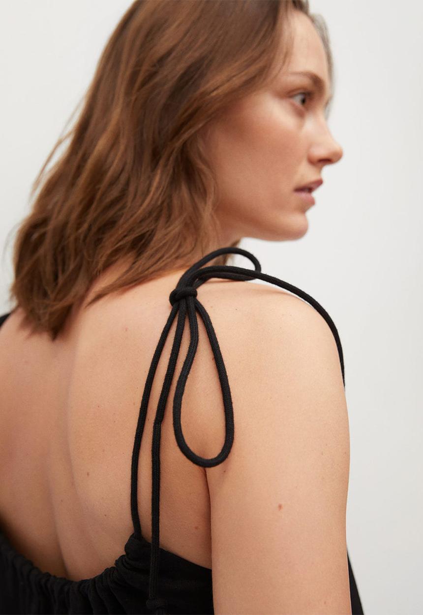MANGO - Dress melon - black