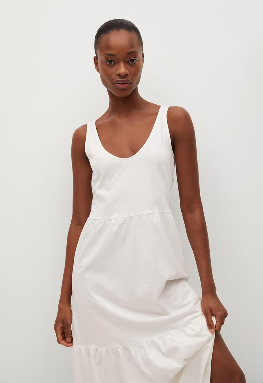MANGO - Dress masito - off white 