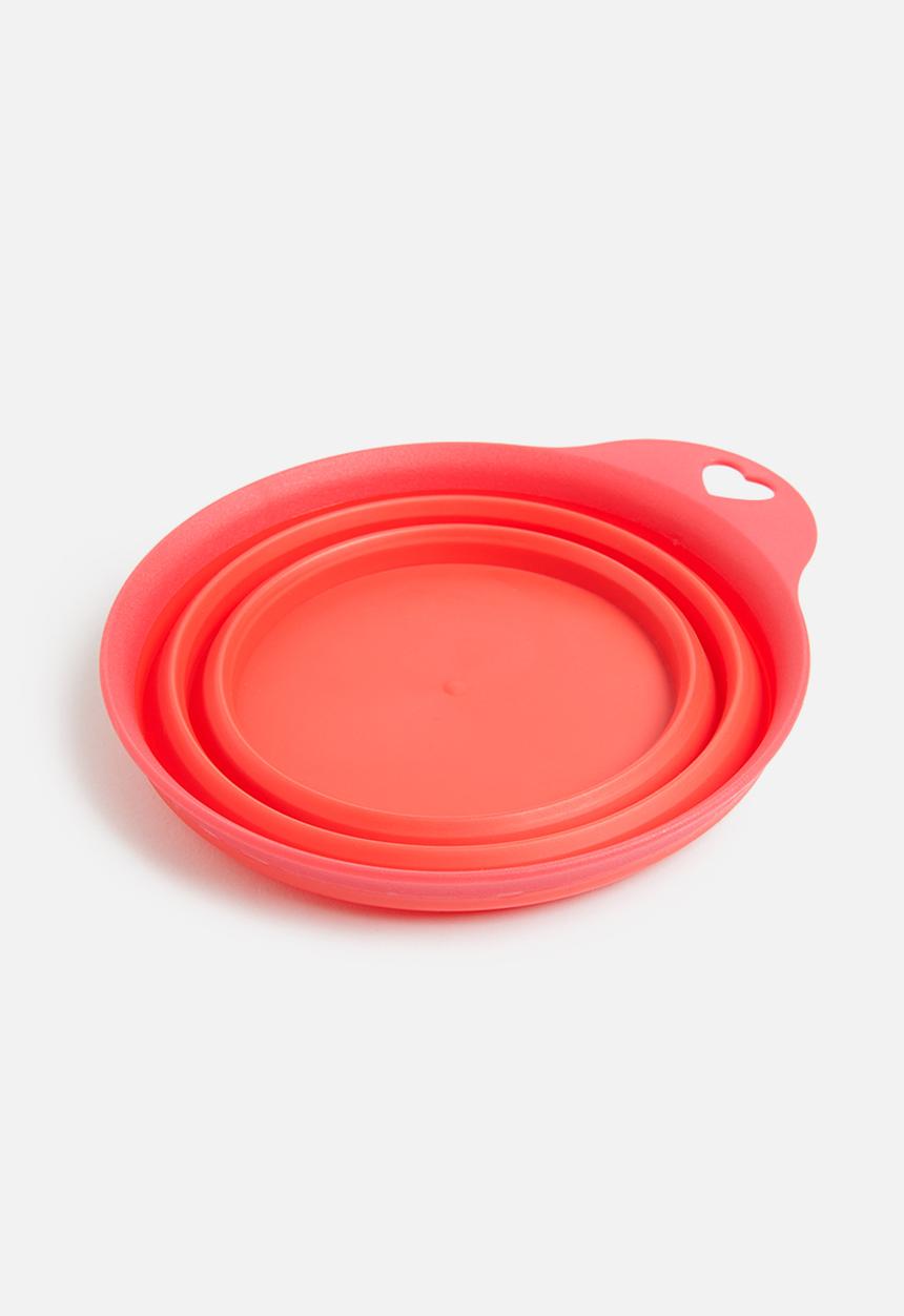 Pet Collection - On-the-go collapisable dog bowl - red