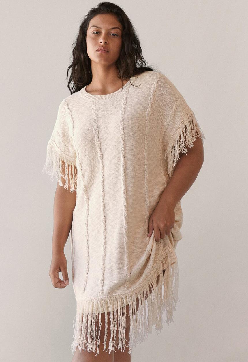 Violeta by Mango - Plus dress cintas - light beige