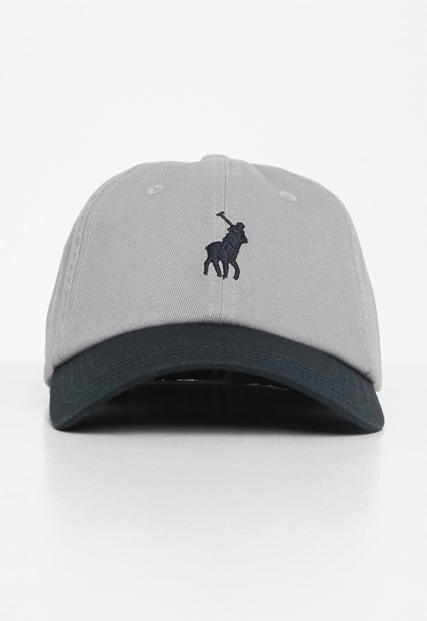 POLO - Mens axel 3d pony contrast peak - grey