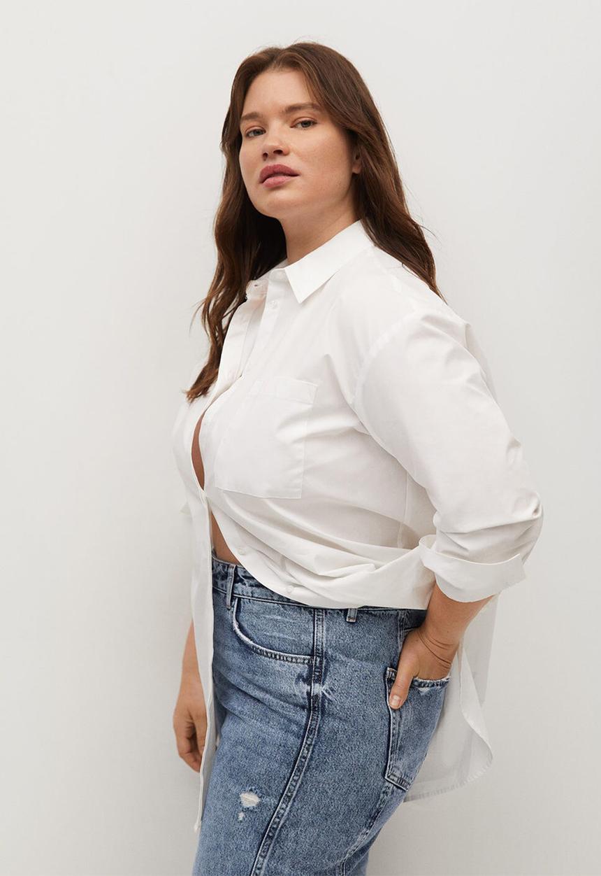 Violeta by Mango - Plus jeans rotos - blue