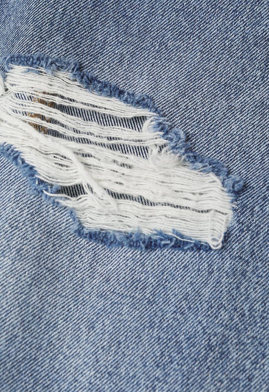 Violeta by Mango - Plus jeans rotos - blue