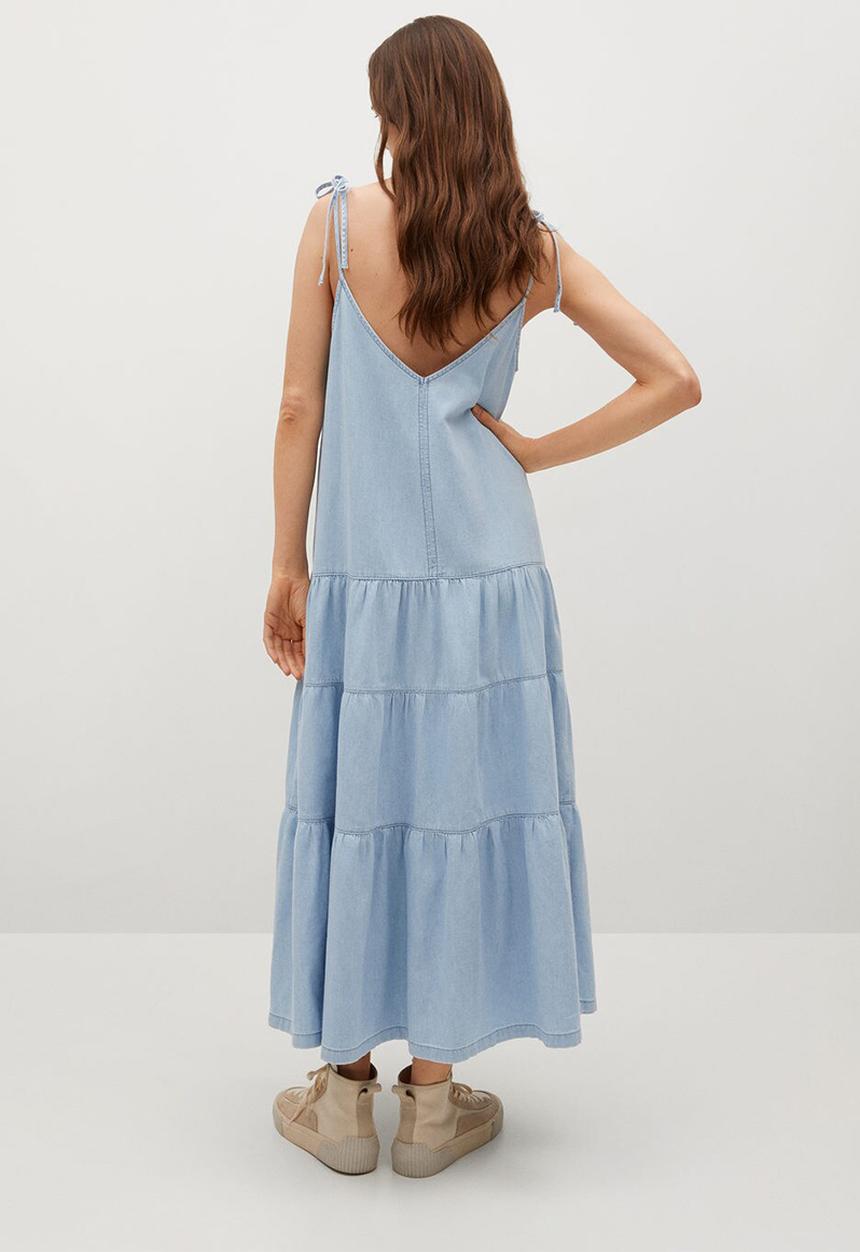 MANGO - Dress dalia - open blue