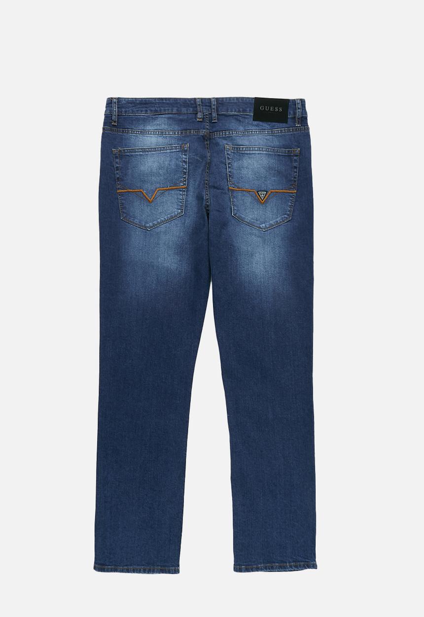 GUESS - Mid wash slim straight jeans - blue