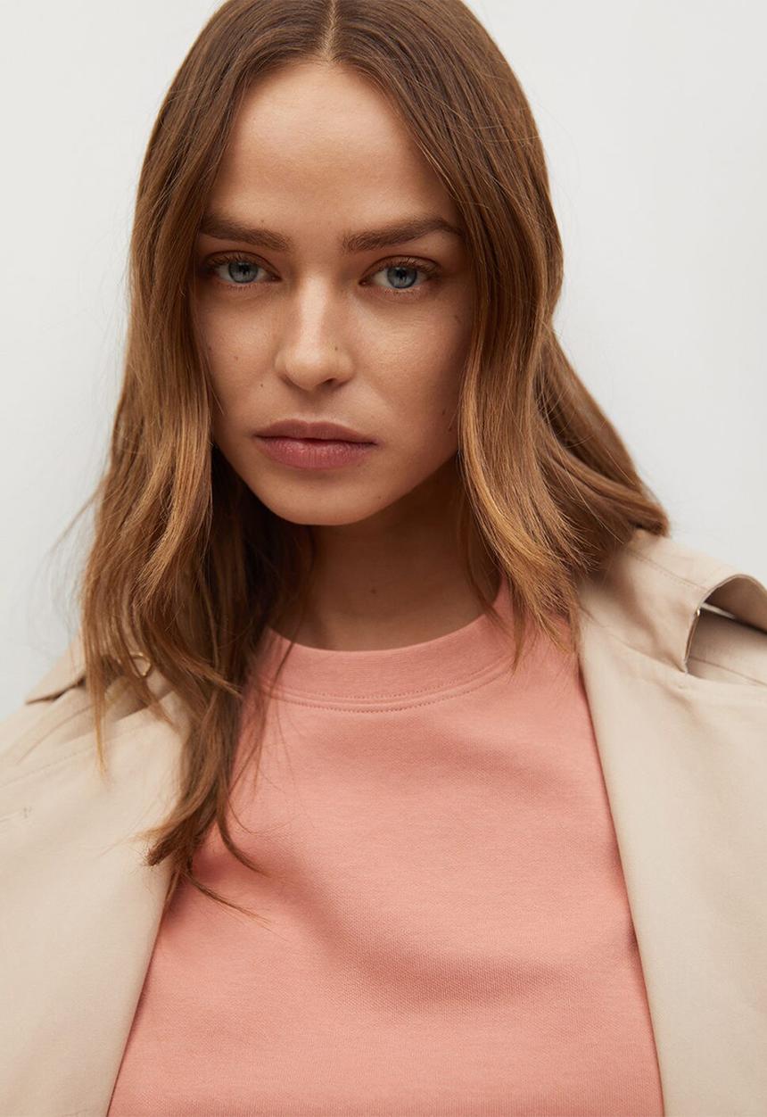 MANGO - Sweatshirt fakir - light pastel pink