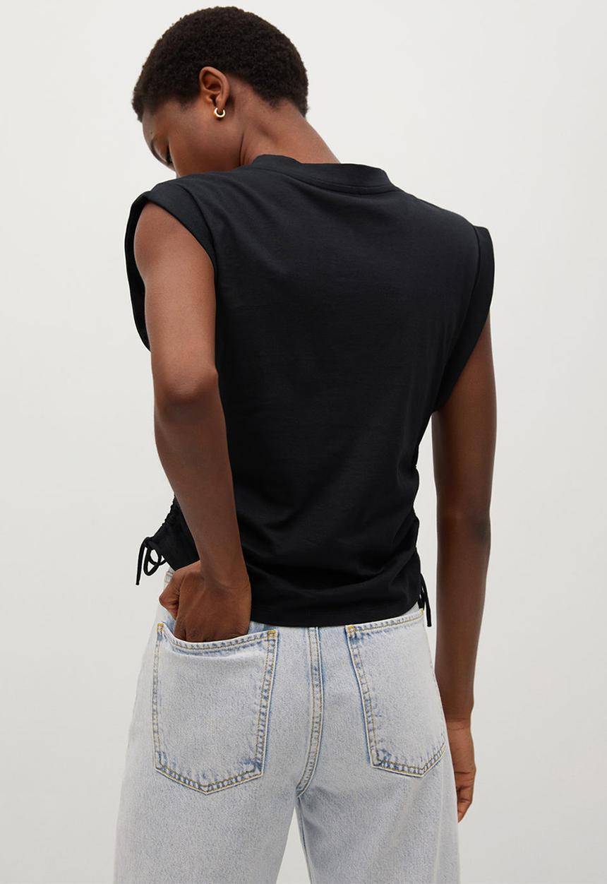 MANGO - T-shirt ariana - black