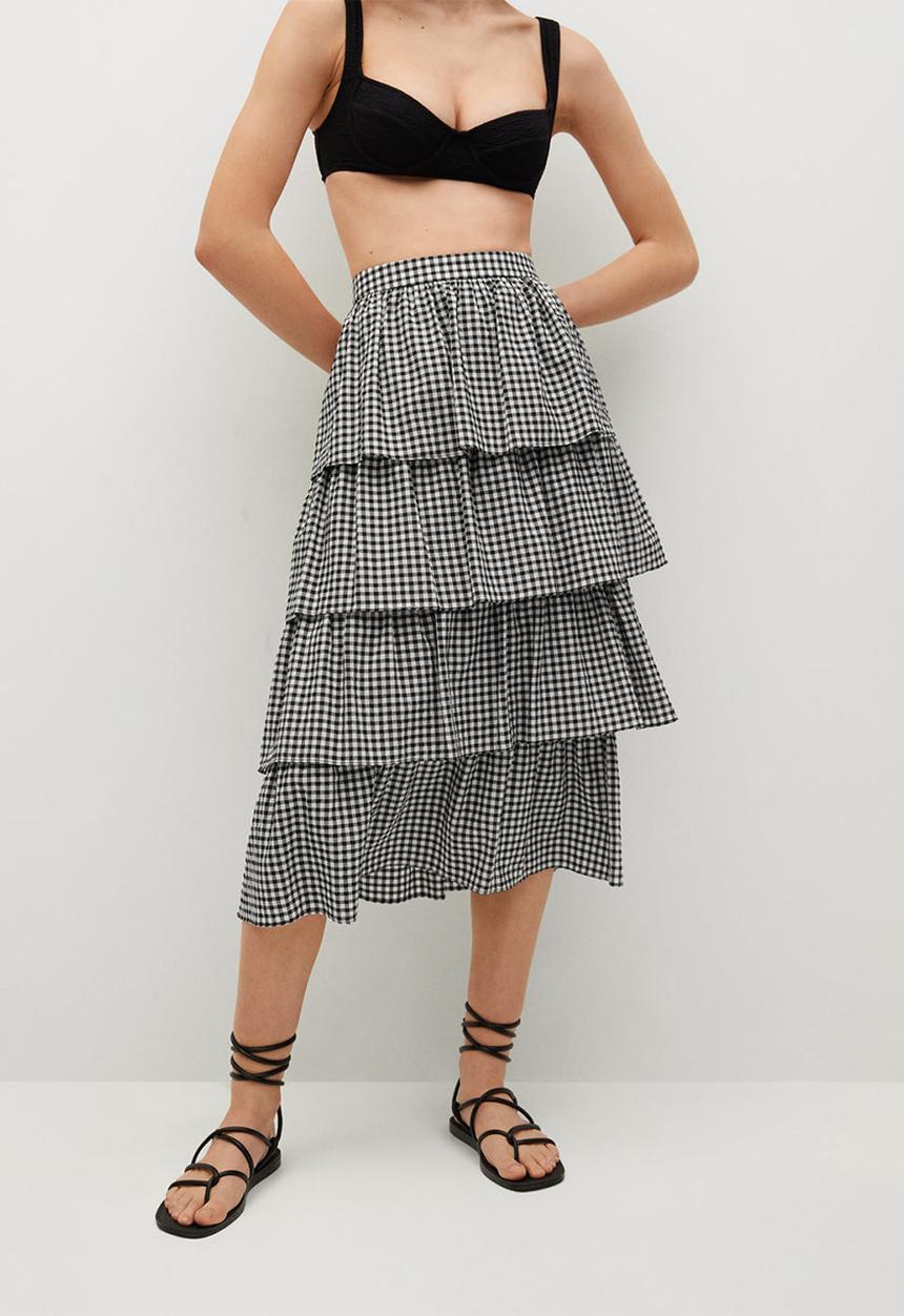 MANGO - Skirt viki - black