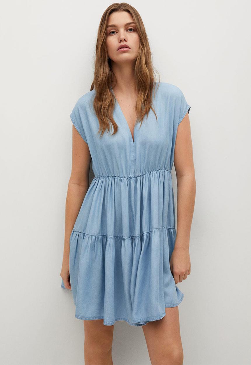 MANGO - Dress siren - blue