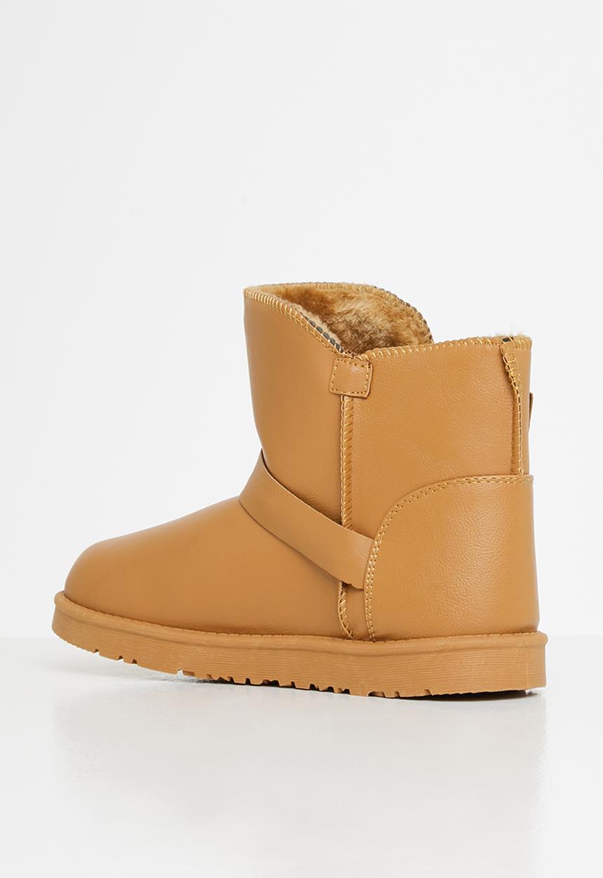 Jada - Faux fur lining ankle boot - camel