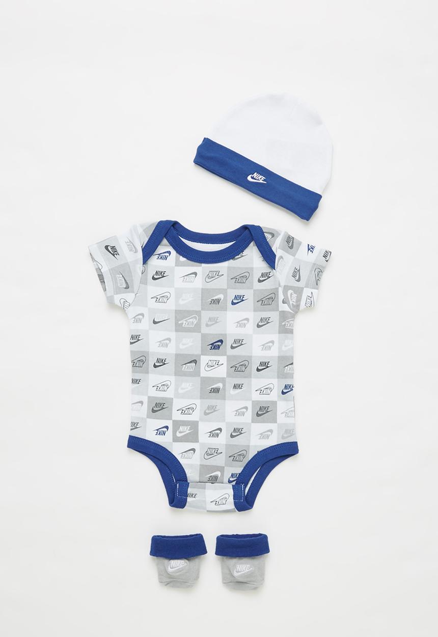 Nike - Nhb nsw checkerboard 3 piece set - grey & navy 