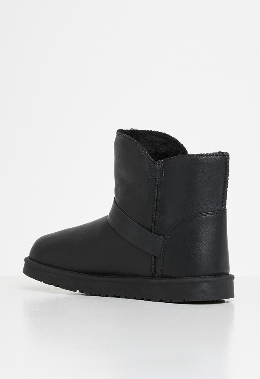 Jada - Faux fur lining ankle boot - black