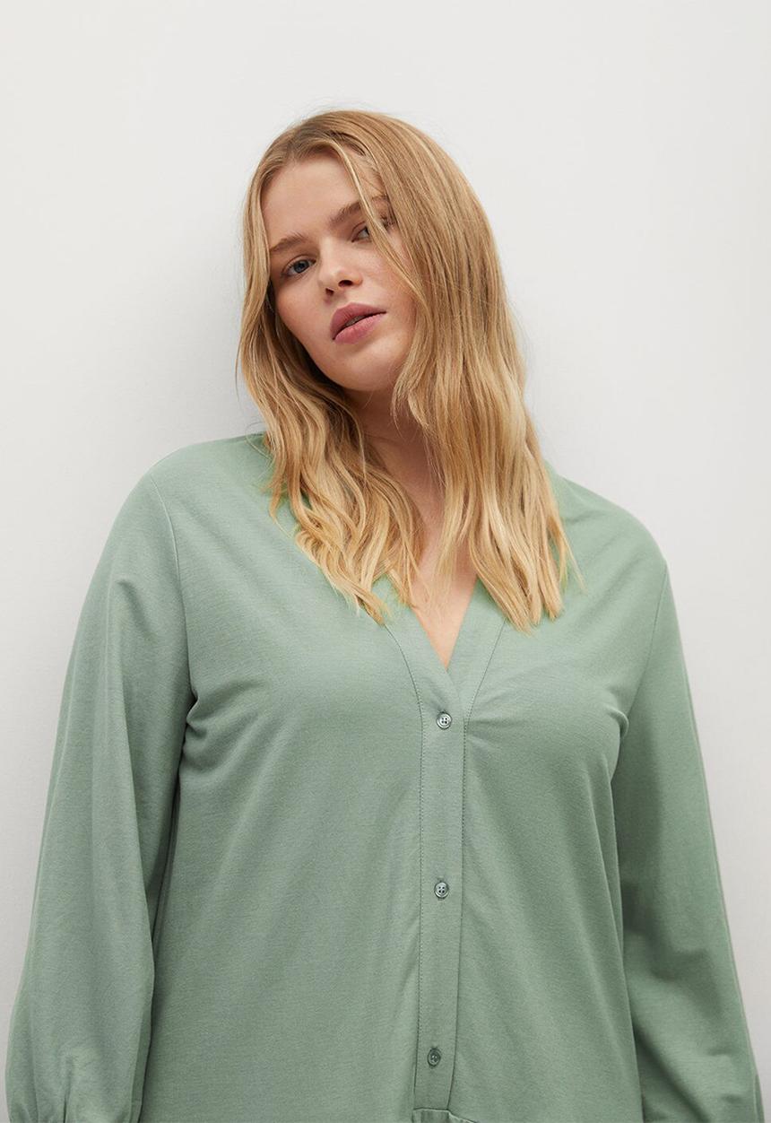 Violeta by Mango - Plus dress tribeca - aqua