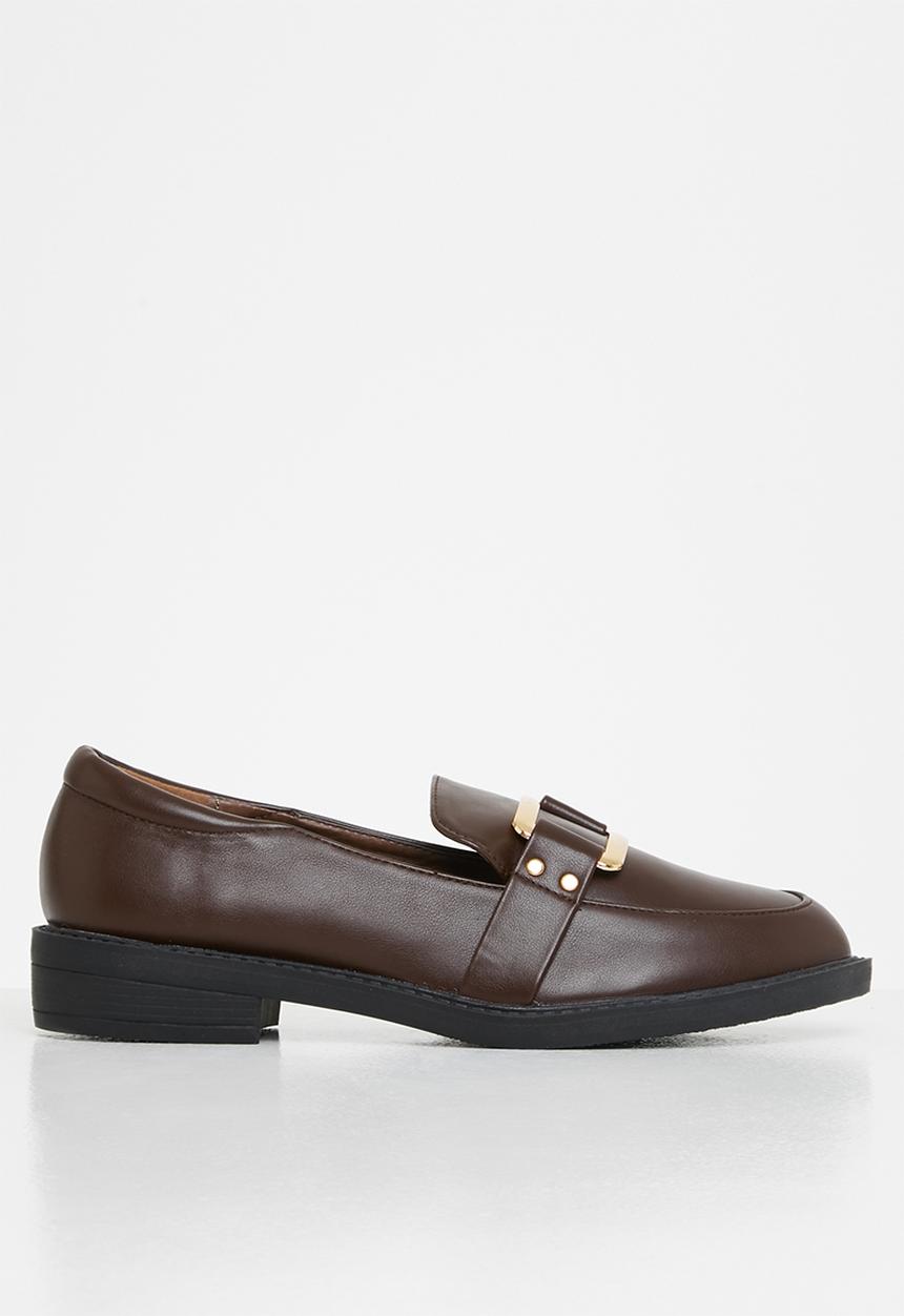Jada - Metal detail loafer - brown