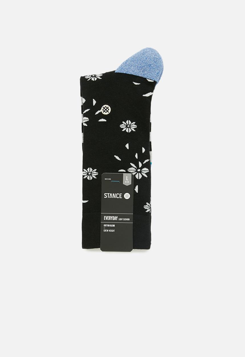 Stance Socks - Floral dive socks - black