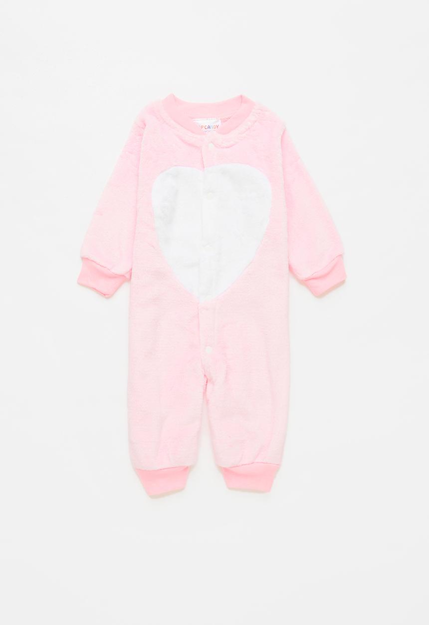 Pop Candy - Girls heart romper - pink