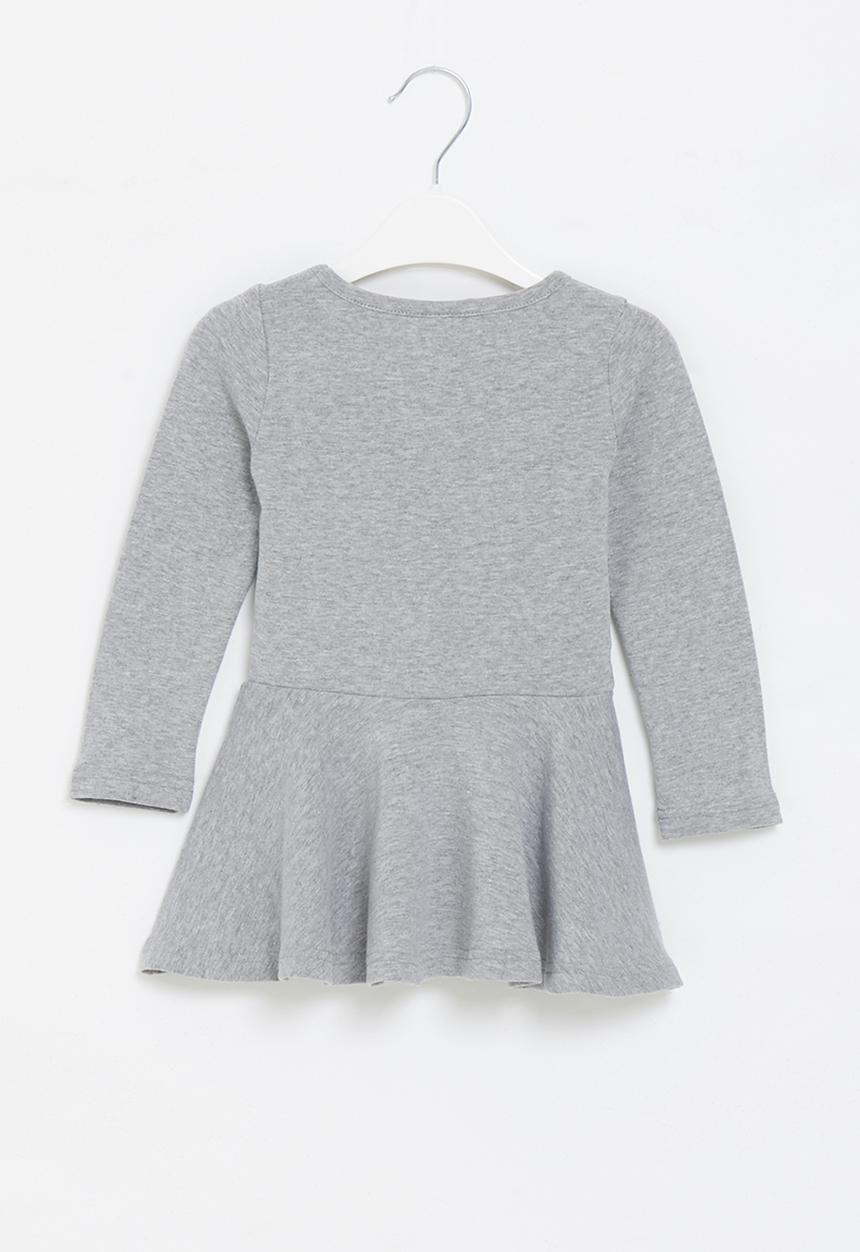 Pop Candy - Girls basic skater dress - grey