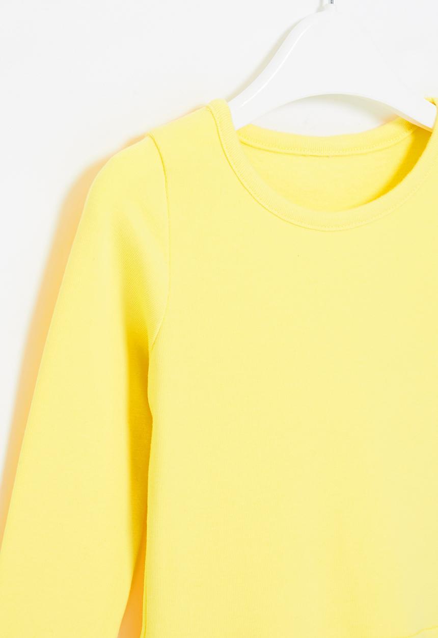Pop Candy - Girls basic skater dress - yellow