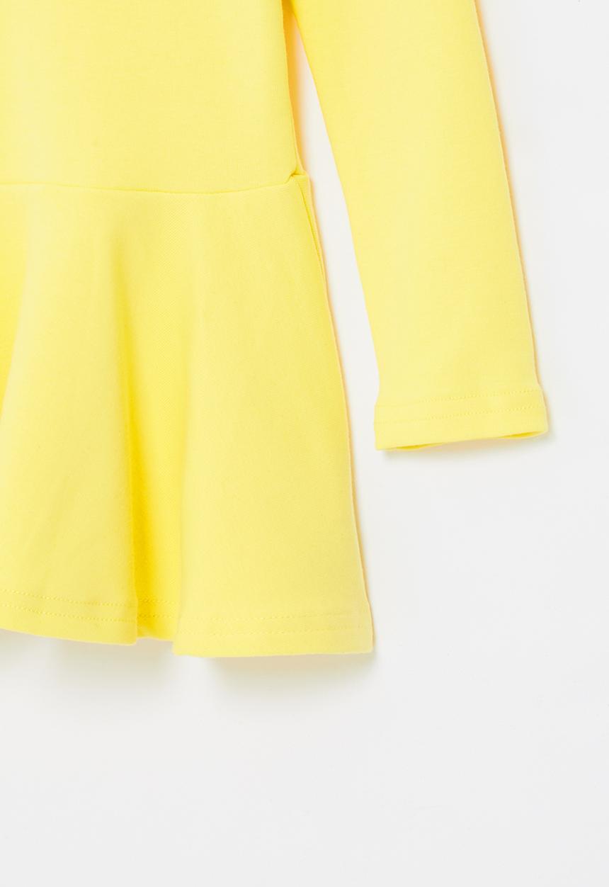 Pop Candy - Girls basic skater dress - yellow