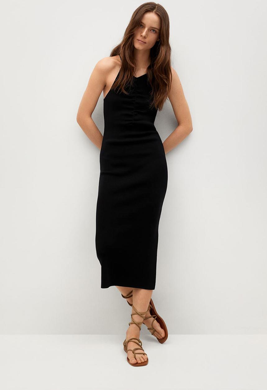 MANGO - Dress rosso - black