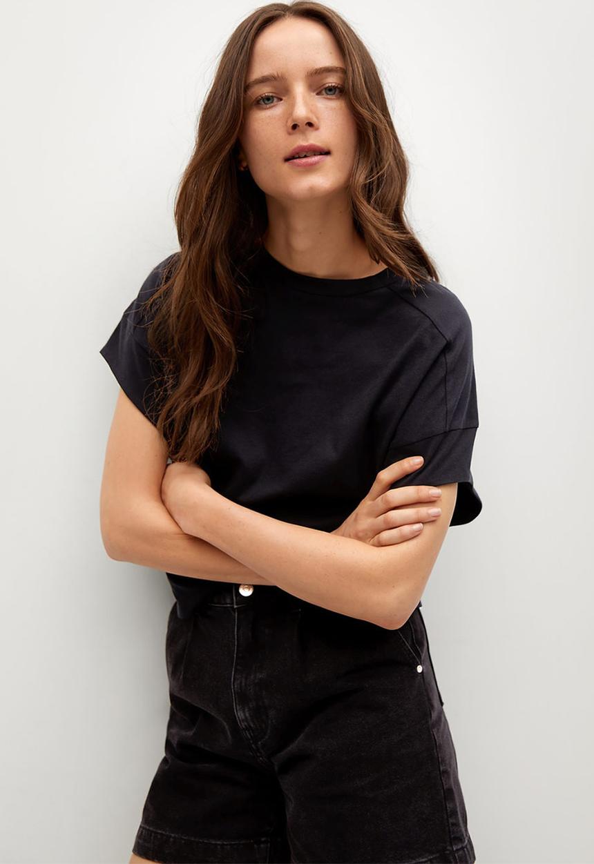 MANGO - T-shirt miley - black