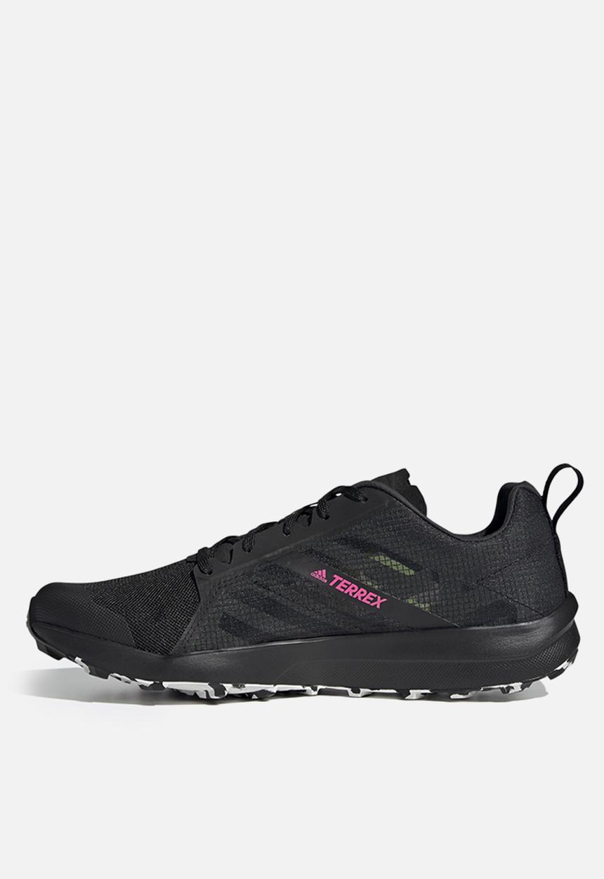 adidas Performance - Terrex speed flow - core black/crystal white/solar yellow