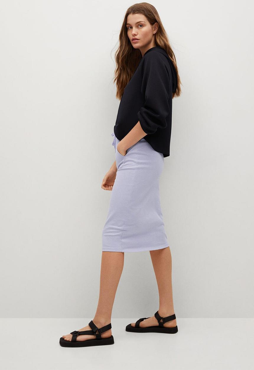 MANGO - Skirt clay - blue