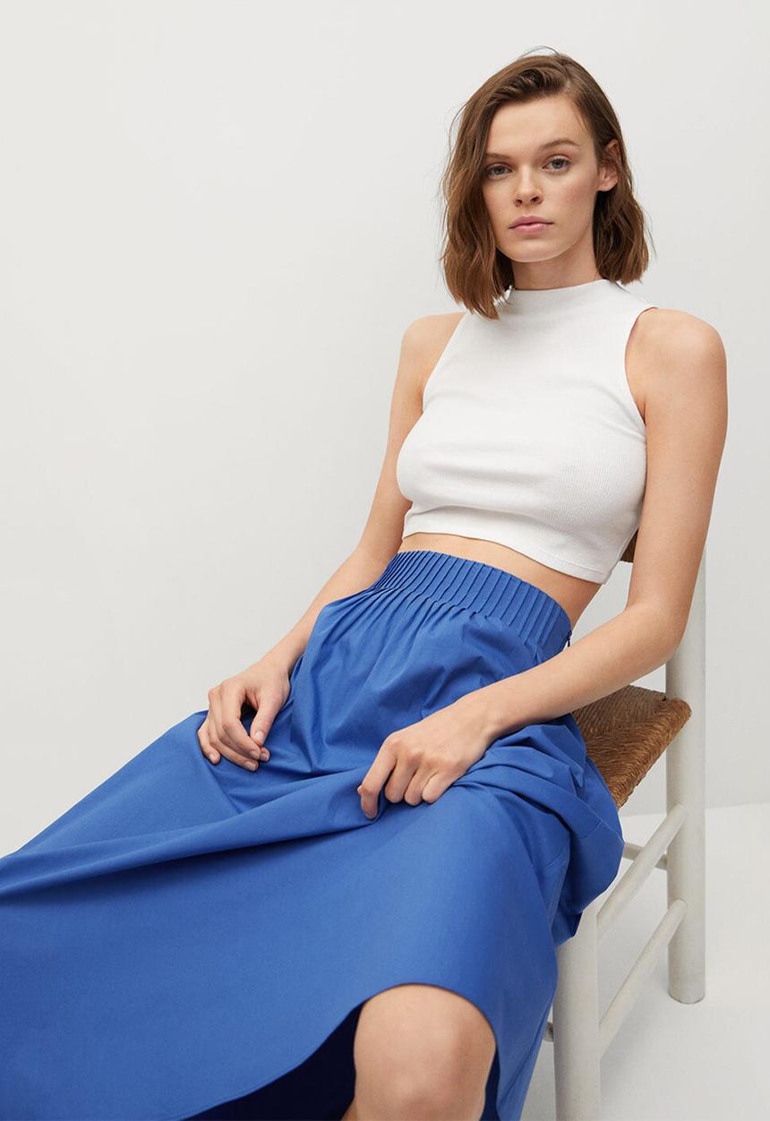 MANGO - Skirt agnes - blue