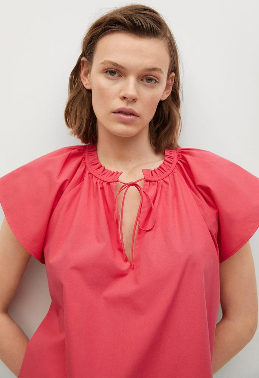 MANGO - Blouse deep - bright pink