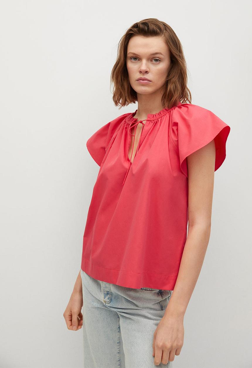 MANGO - Blouse deep - bright pink