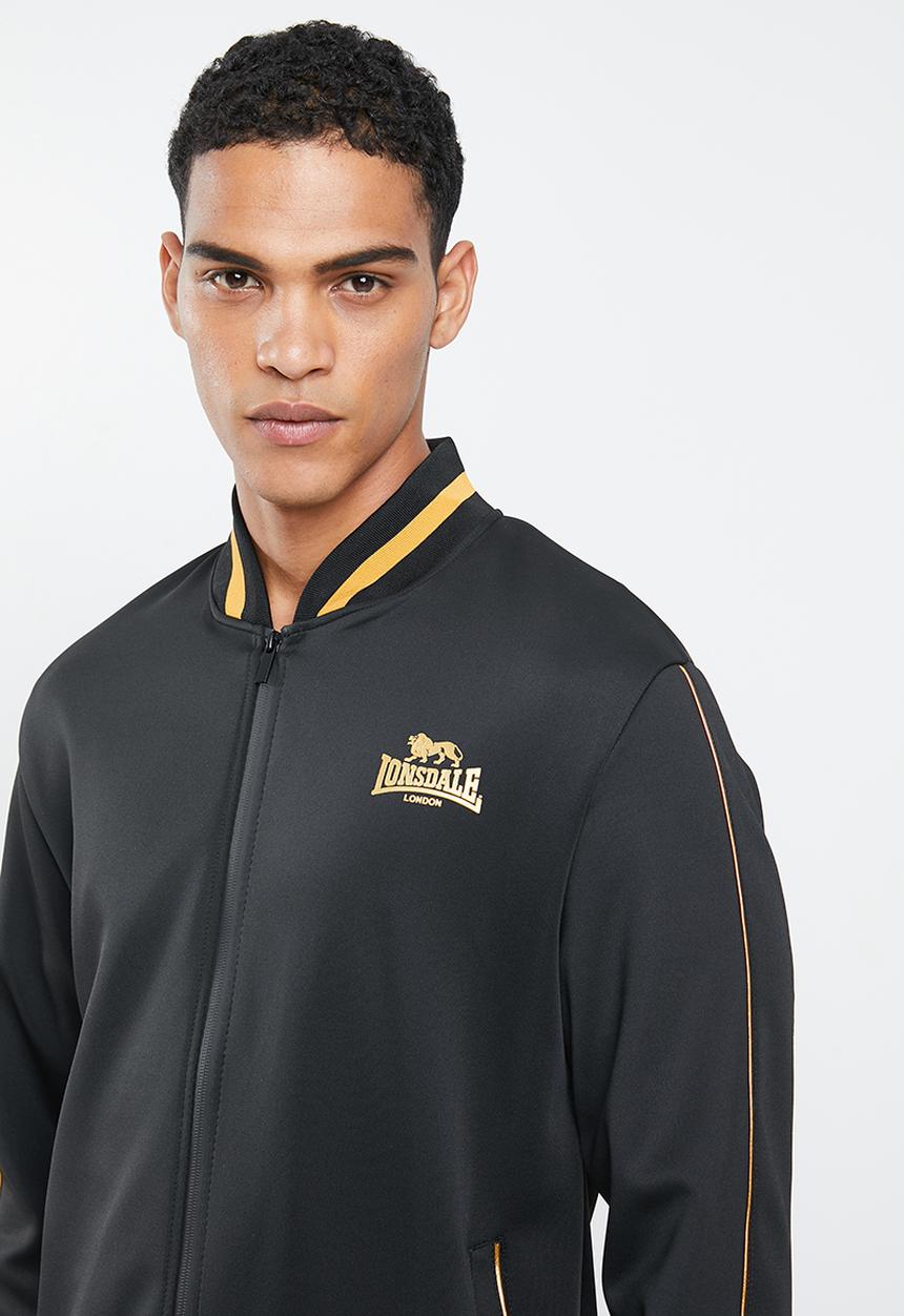 Lonsdale - Lg piping tracksuit - black & gold