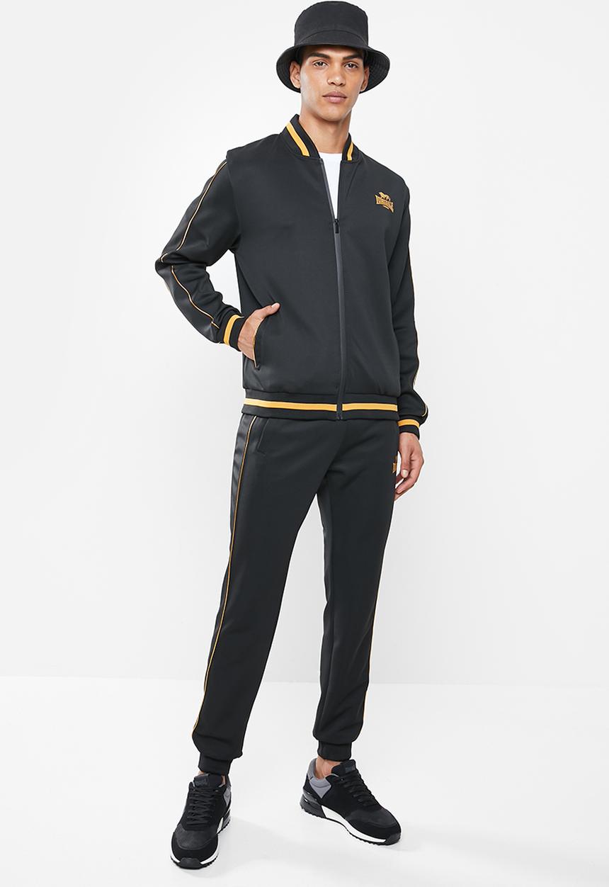 Lonsdale - Lg piping tracksuit - black & gold
