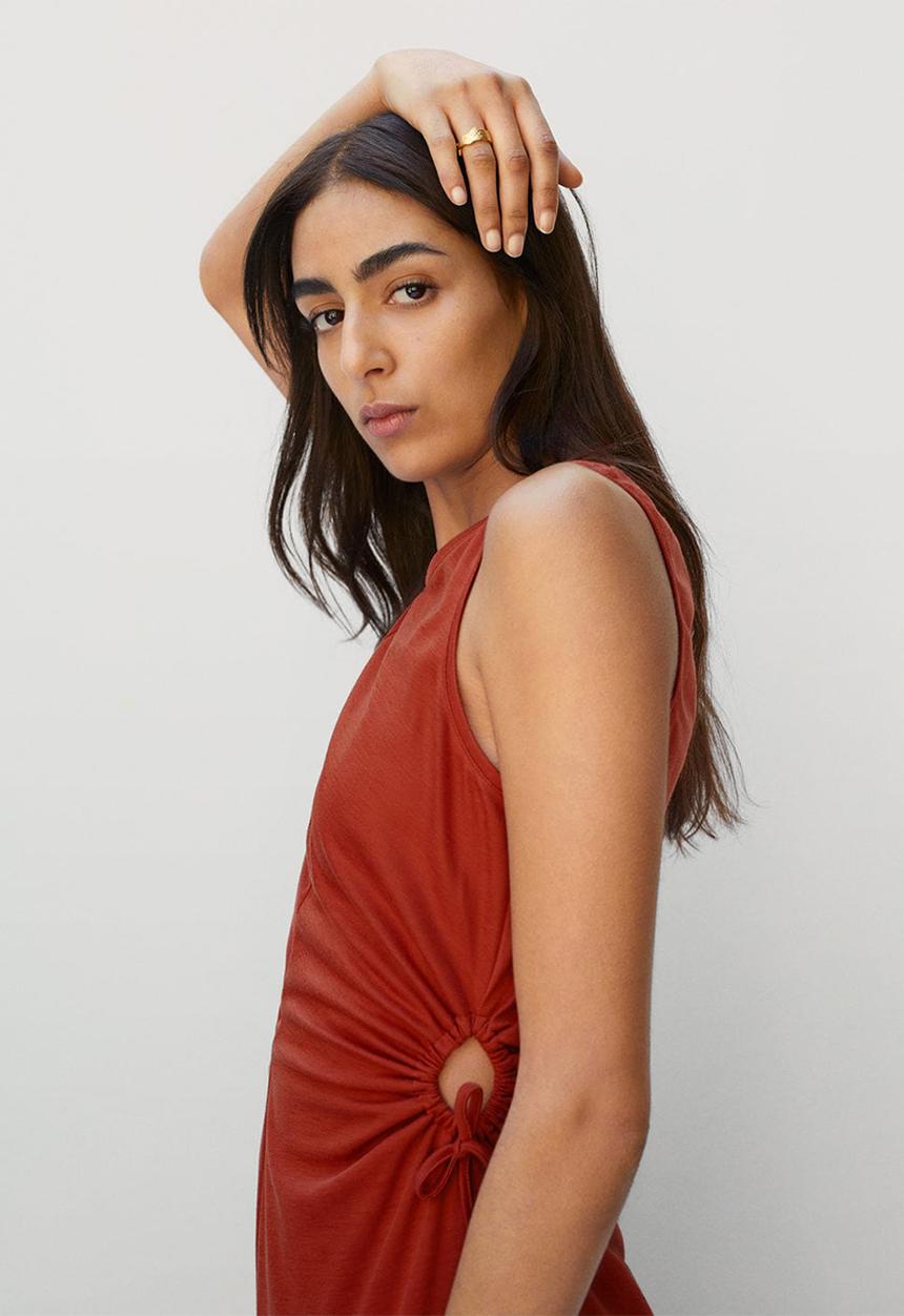 MANGO - Dress gabi - rust
