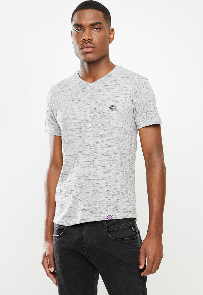 Lonsdale - Inkjet v-neck tee - grey