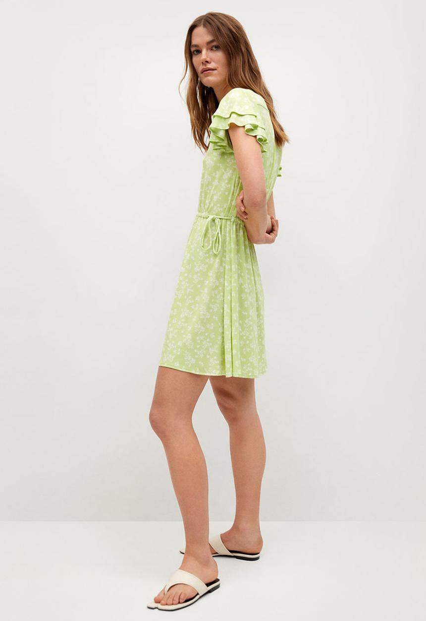 MANGO - Dress gala - light pastel green