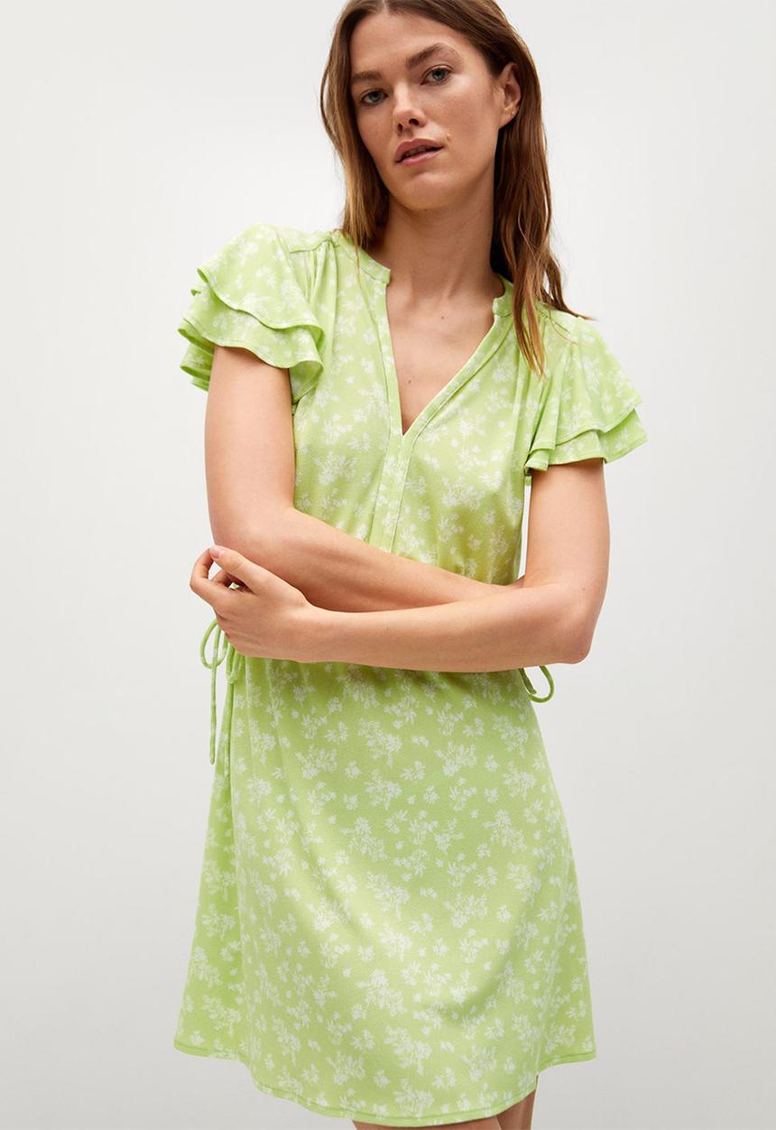 MANGO - Dress gala - light pastel green