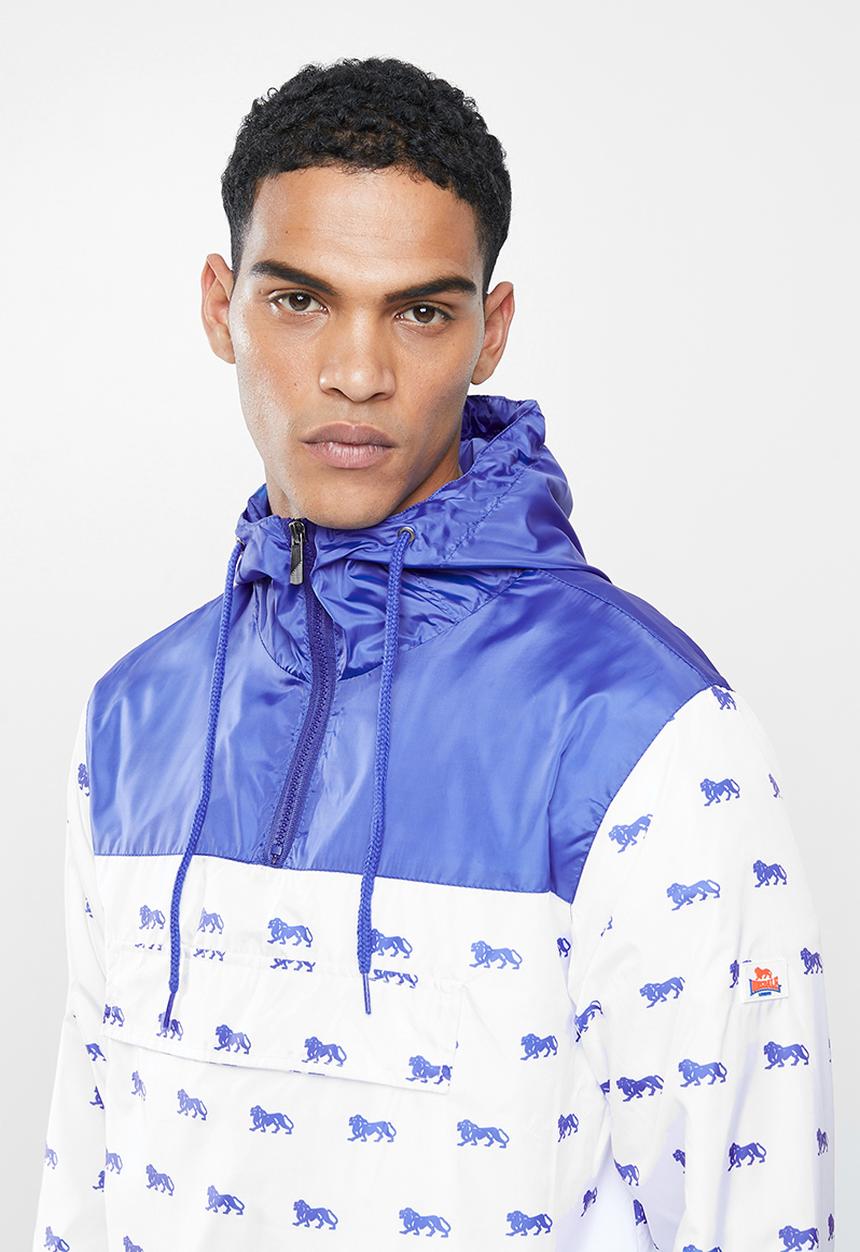Lonsdale - Glory nylon jacket - navy & white