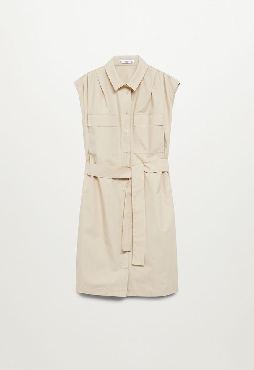 MANGO - Dress rita - beige