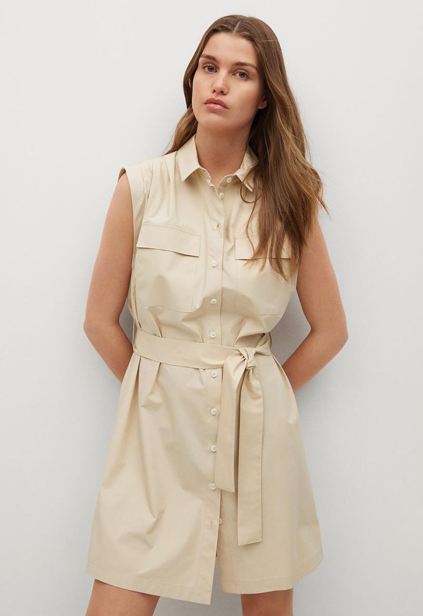 MANGO - Dress rita - beige