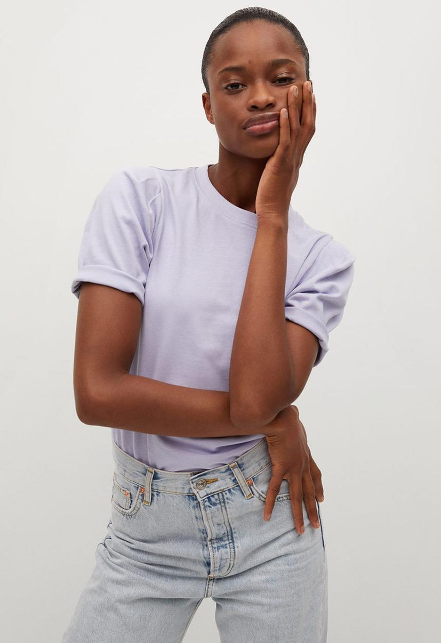 MANGO - T-shirt clay - lilac