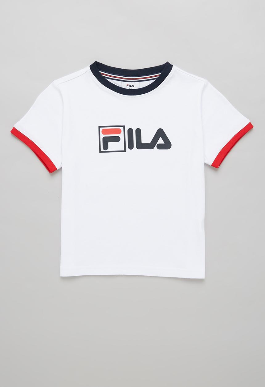 FILA - Jessie short sleeve crop top - white