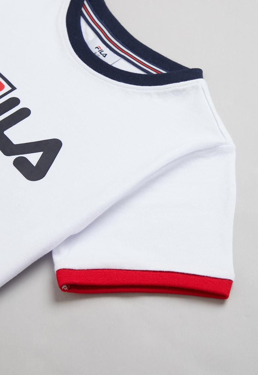 FILA - Jessie short sleeve crop top - white